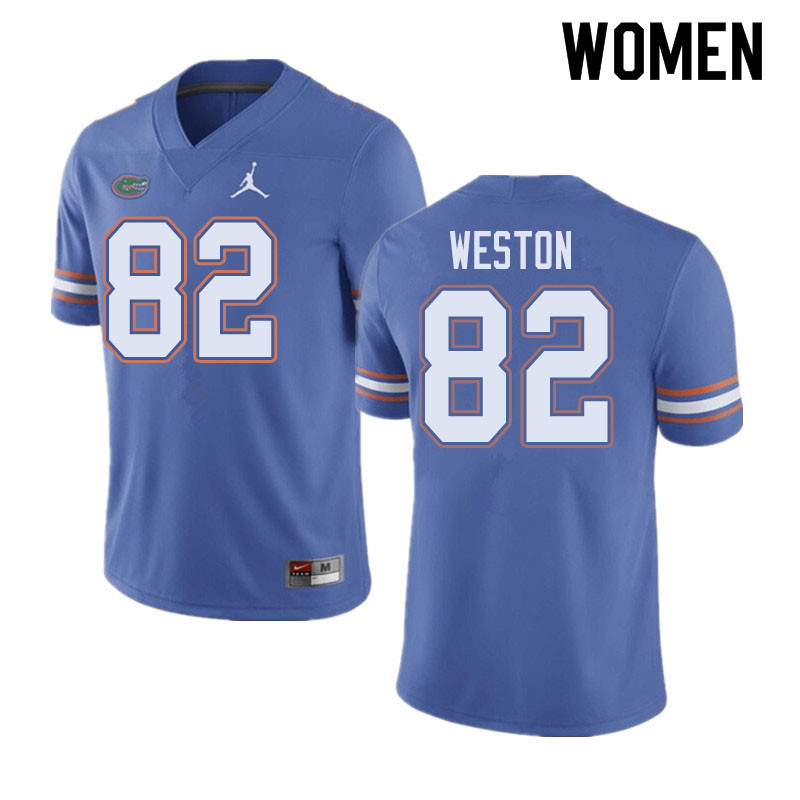 Jordan Brand Women #82 Ja'Markis Weston Florida Gators College Football Jerseys Sale-Blue